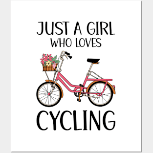 Just A Girl Who Loves Cycling Posters and Art